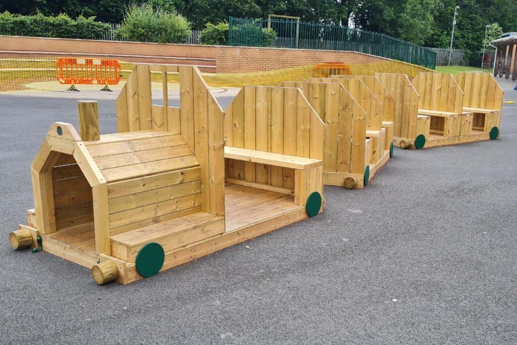 Wooden Train Playground Equipment Sovereign Play