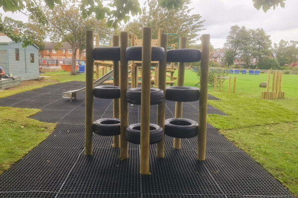 Triple Tyre Stacks on Grassgaurds