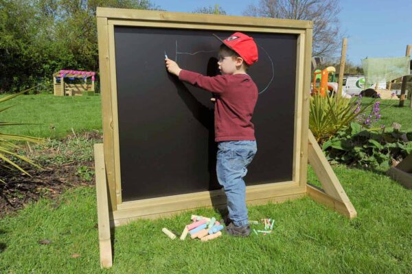Child Writing on a Chalkboard