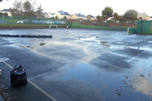 Area Before New Outdoor Play Equipment Installation