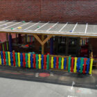 Coloured Pale Fencing