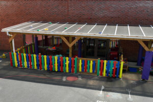 Coloured Pale Fencing