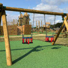 Cradle Seat Swing in Playground