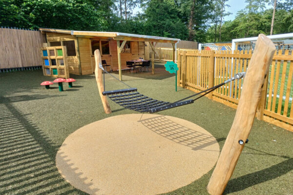 Hammock in play area.