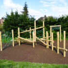 Outdoor Play Equipment on Rubber Mulch Safer Surfacing