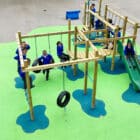 Outdoor Play Equipment on Wetpour Safer Surfacing