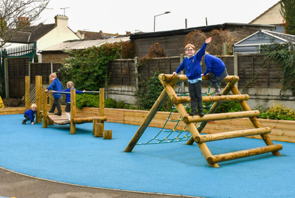 Outdoor Play Equipment on Wetpour
