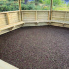 Rubber Mulch in Gazebo