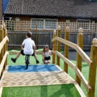 Children Playing on Sensory Bridge
