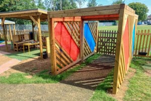 Multi-coloured sensory tunnel