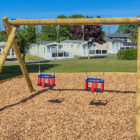 Cradle Seat Swings in Bark Surfacing