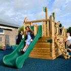 Children Playing on The Brig Outdoor Play Equipment