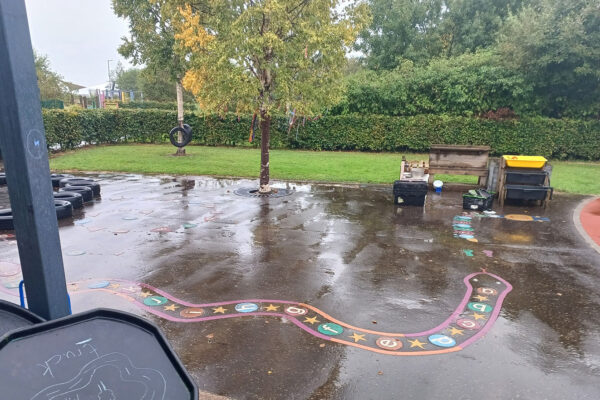 Area Before New Outdoor Play Equipment Installation