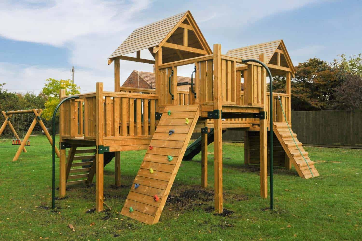 outdoor playground equipment wood