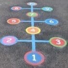 circle hopscotch marking
