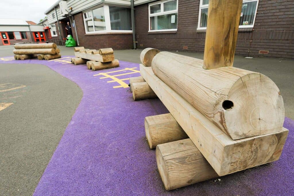 Wooden Train Playground Equipment Sovereign Play