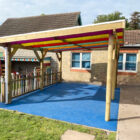 Coloured Polycarbonate Roof Pergola