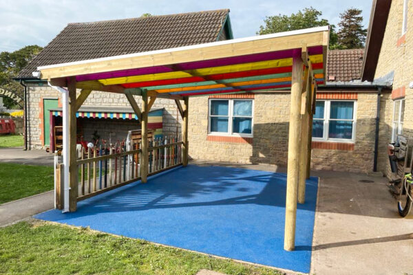 Coloured Polycarbonate Roof Pergola